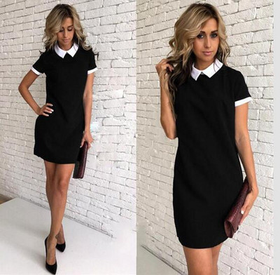 Stílusos női ruha rövid ujjú széles modell több színben