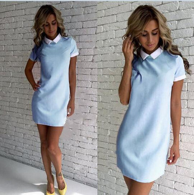 Stílusos női ruha rövid ujjú széles modell több színben