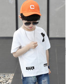 Παιδικό καθημερινό μπλουζάκι για αγόρια σε λευκό και κίτρινο χρώμα