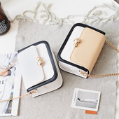 Μοντέρνα γυναικεία έκο δερμάτινη τσάντα σε δύο χρώματα