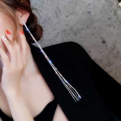 Női fülbevaló két színben díszítő kövekkel