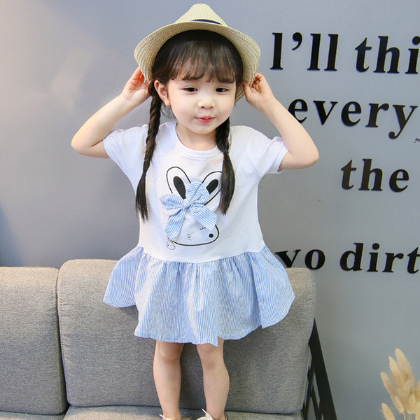 Alkalmi gyerekruha két színben szalaggal