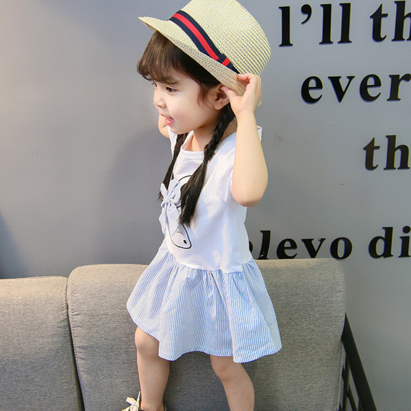 Alkalmi gyerekruha két színben szalaggal