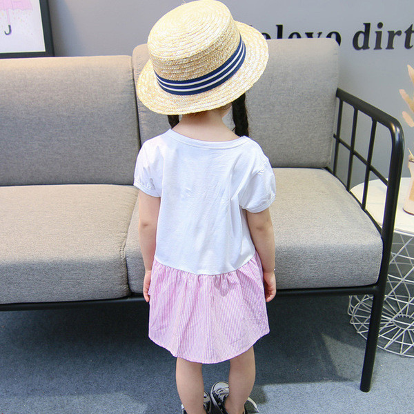 Alkalmi gyerekruha két színben szalaggal