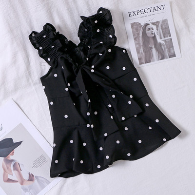 Μοντέρνο γυναικείο αμάνικο με ντεκολτέ σε σχήμα V και κορδόνια σε διάφορα χρώματα