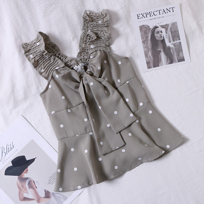 Μοντέρνο γυναικείο αμάνικο με ντεκολτέ σε σχήμα V και κορδόνια σε διάφορα χρώματα