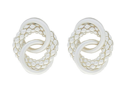 Stílusos női fülbevaló ezüst és arany színben