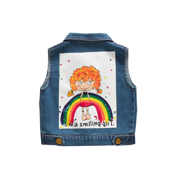 Modern gyerekmellény lányoknak rátéttel