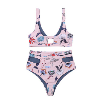 Μοντέρνο μαγιό διπλής όψεως με υψηλή μέση