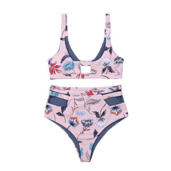 Μοντέρνο μαγιό διπλής όψεως με υψηλή μέση