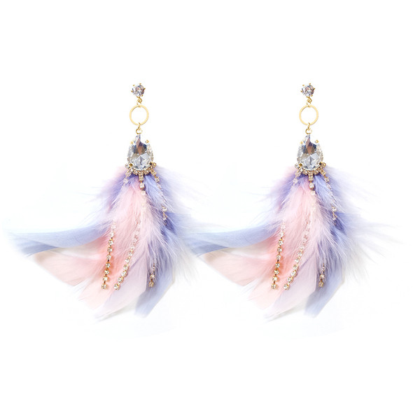 Aktuális női fülbevaló két színben kövekkel