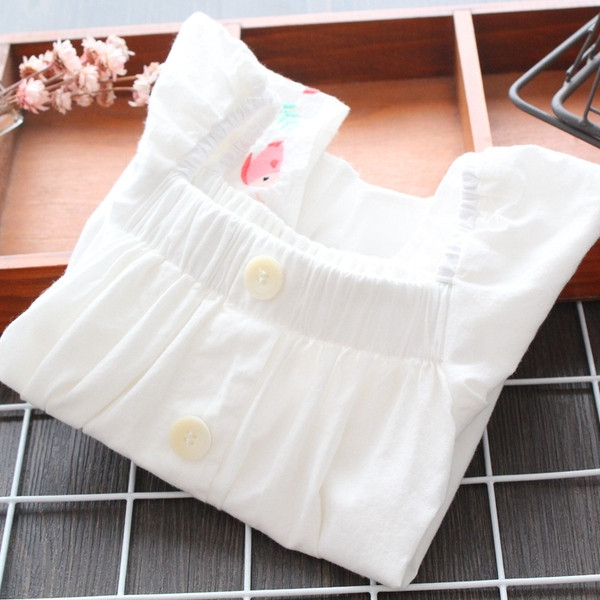 Modern, fehér gombos gyereking lányoknak