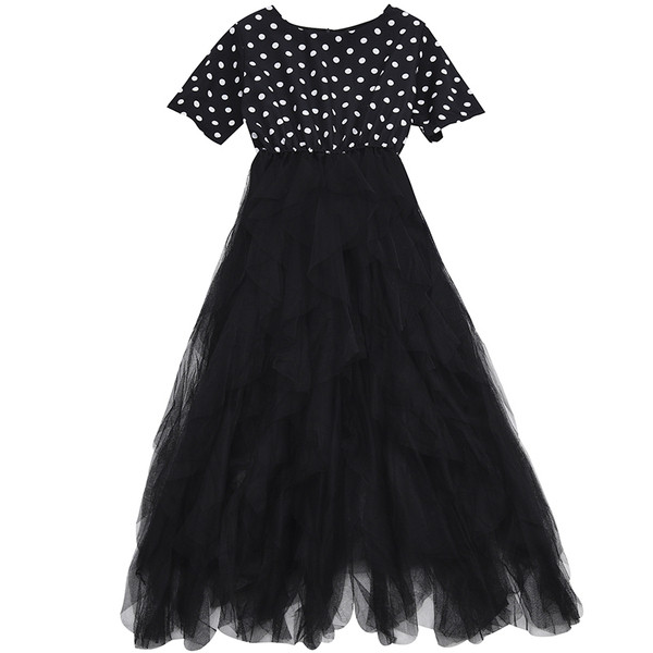 Alkalmi női ruha tüllből, fehér és fekete színben