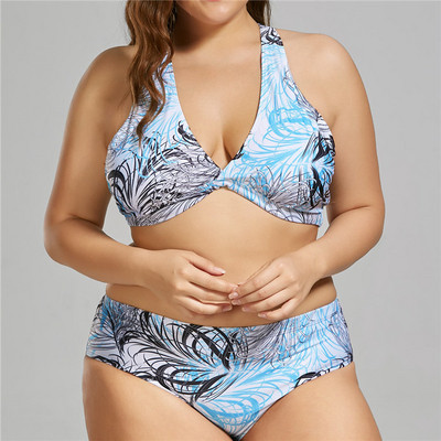 Színes fürdőruha ruha két részből 4XL-ig