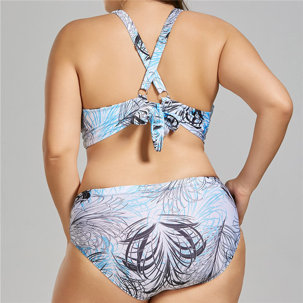 Színes fürdőruha ruha két részből 4XL-ig