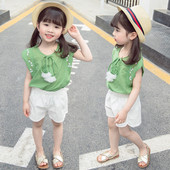 Gyerekkészlet lányoknak, kétrészes blúz és nadrág