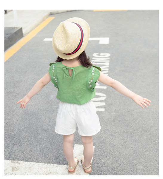 Gyerekkészlet lányoknak, kétrészes blúz és nadrág