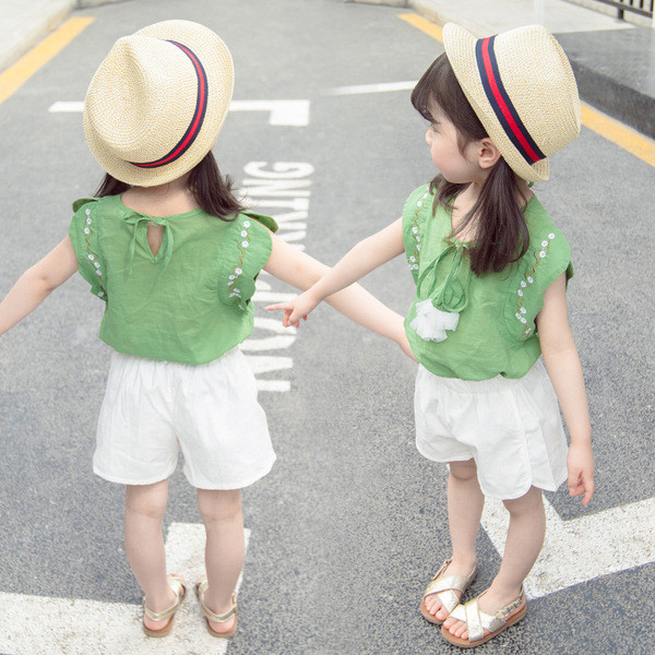 Gyerekkészlet lányoknak, kétrészes blúz és nadrág