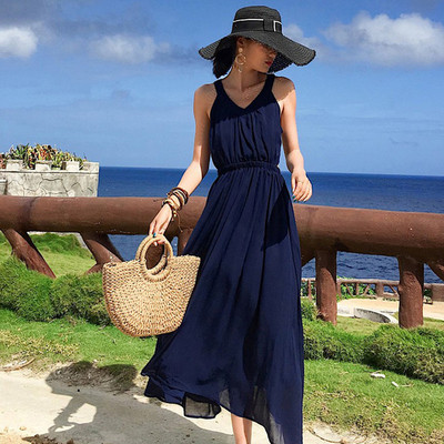 Modern hosszú női ruha csupasz háttal, két színben