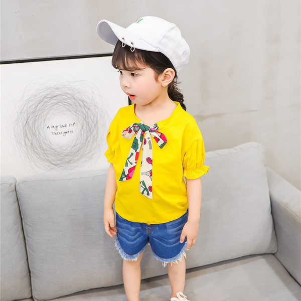 Új modell gyerekszett lányoknak rózsaszín és sárga színben