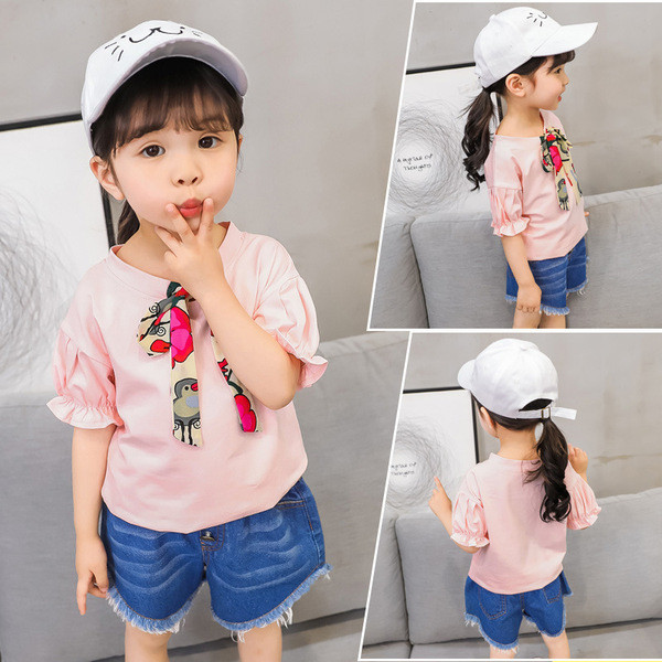 Új modell gyerekszett lányoknak rózsaszín és sárga színben