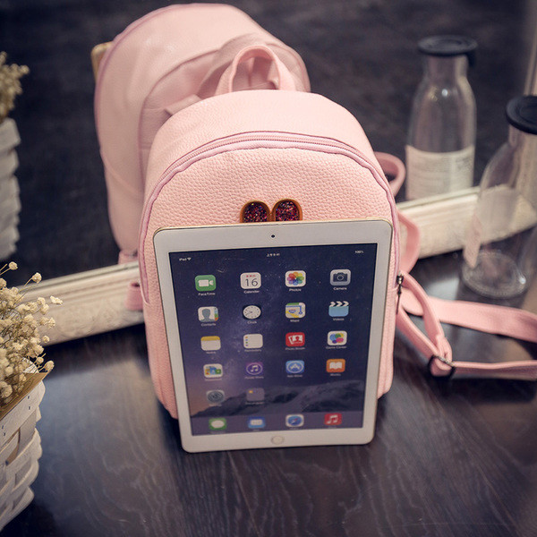 Öko bőrből készült modern női hátizsák hat színben