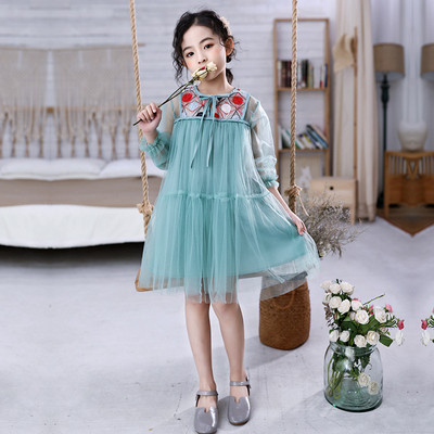 Παιδικό φόρεμα σε δύο χρώματα για  κορίτσια