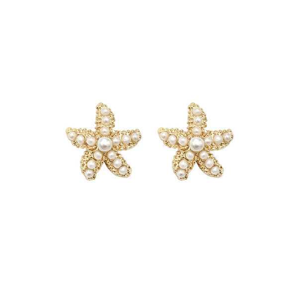 Γυναικεία μικρά σκουλαρίκια με διακοσμητικά μαργαριτάρια