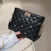 Μοντέρνα γυναικεία τσάντα με έξι χρώματα με διακοσμήση