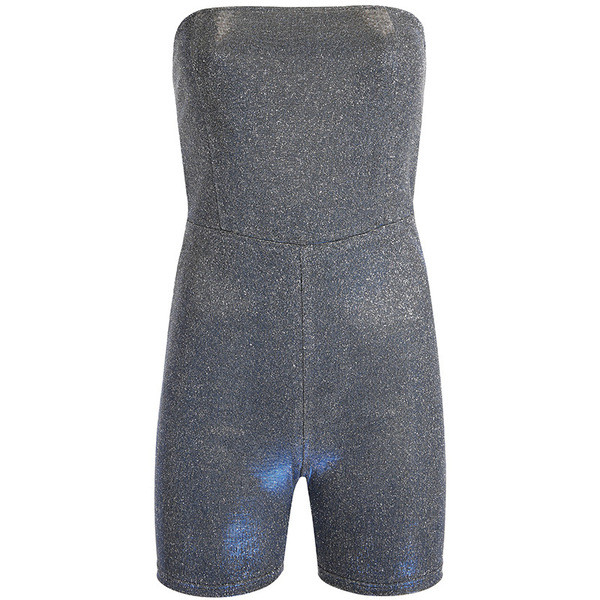 Modern fényes női kombiné pántok nélkül szürke színben