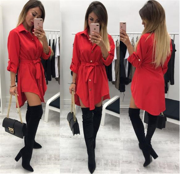 Stílusos női ruha széles modell övvel több színben