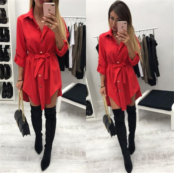 Stílusos női ruha széles modell övvel több színben