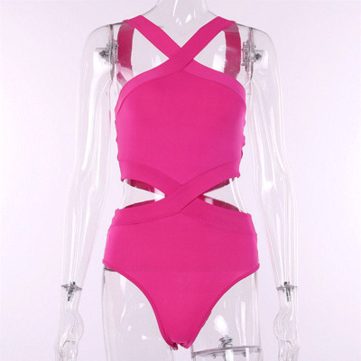 Modern teljes fürdőruha zöld és rózsaszín kivágásokkal