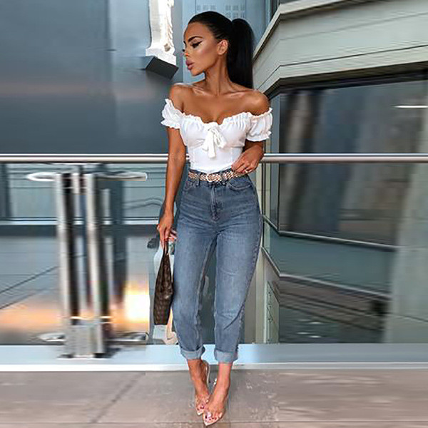 Lezser női body rövid ujjal és szalaggal több színben