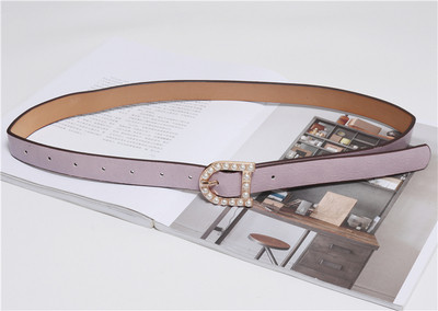 Női alkalmi bőr öv gyöngyökkel több színben