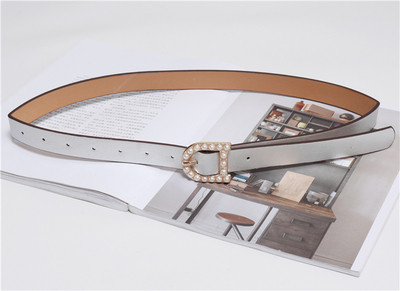 Női alkalmi bőr öv gyöngyökkel több színben