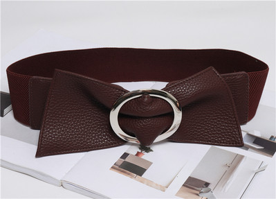 Széles női bőr öv fém csattal több színben