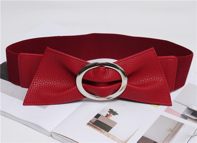 Széles női bőr öv fém csattal több színben