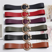 Nappali női öko-bőr öv gyöngyökkel, különböző színekben