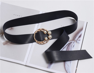 Nappali női öko-bőr öv gyöngyökkel, különböző színekben