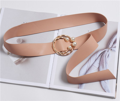 Nappali női öko-bőr öv gyöngyökkel, különböző színekben