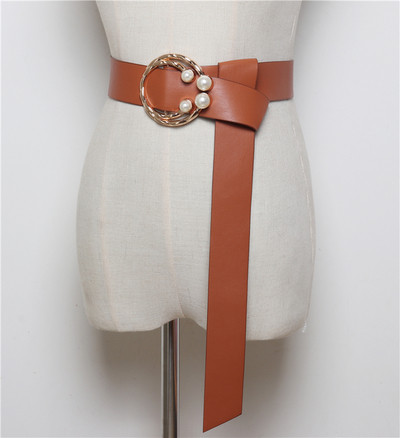 Nappali női öko-bőr öv gyöngyökkel, különböző színekben