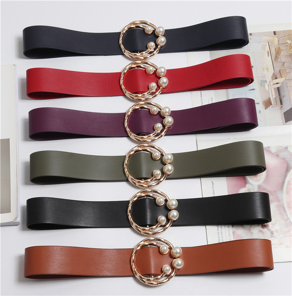 Nappali női öko-bőr öv gyöngyökkel, különböző színekben