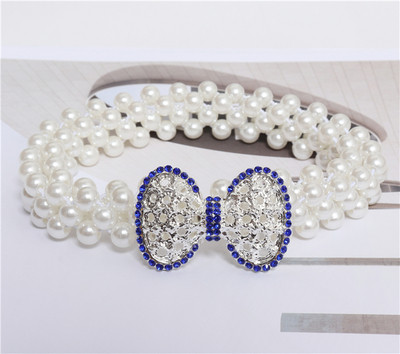 Κομψή ζώνη από πέρλες με κορδέλα σε διάφορα χρώματα