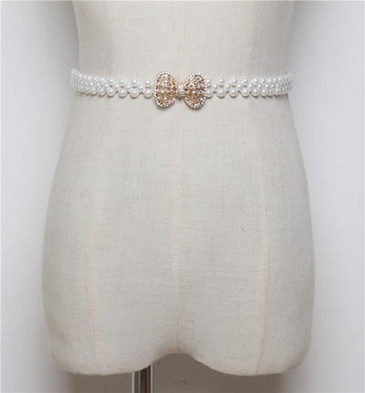 Κομψή ζώνη από πέρλες με κορδέλα σε διάφορα χρώματα