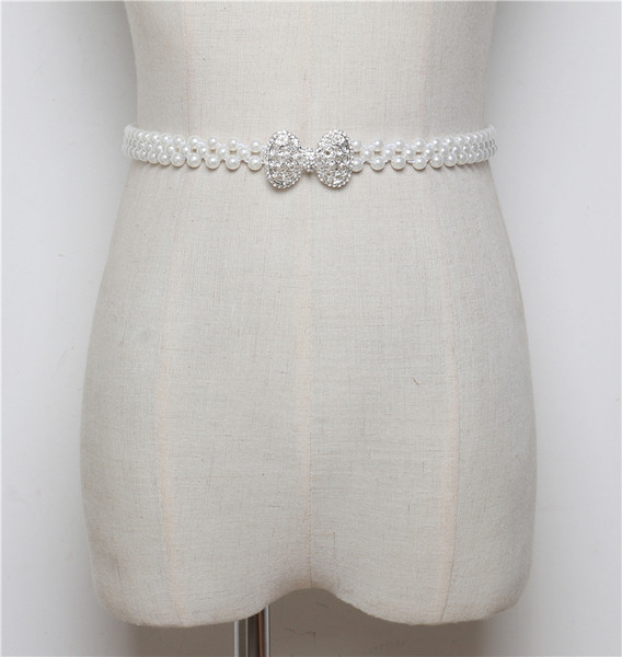 Κομψή ζώνη από πέρλες με κορδέλα σε διάφορα χρώματα
