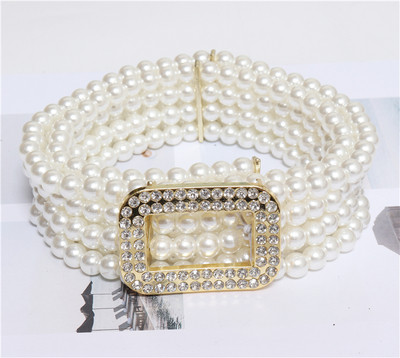 Νέο μοντέλο γυναικεία ζώνης  με μαργαριτάρια και διαφορετικές πόρπες