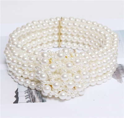 Νέο μοντέλο γυναικεία ζώνης  με μαργαριτάρια και διαφορετικές πόρπες