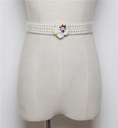 Νέο μοντέλο γυναικεία ζώνης  με μαργαριτάρια και διαφορετικές πόρπες