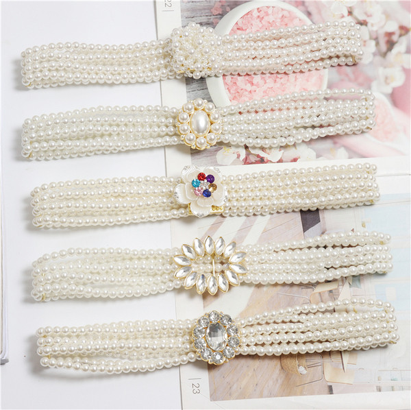 Νέο μοντέλο γυναικεία ζώνης  με μαργαριτάρια και διαφορετικές πόρπες